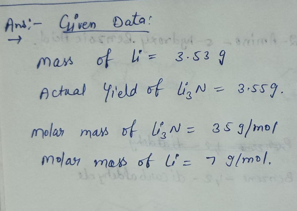 Chemistry homework question answer, step 1, image 1